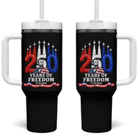 250 Years of Freedom Abraham Lincoln Patriotic Tumbler With Handle US Fighter Jets Red White and Blue 1776 to 2026 Semiquincentennial