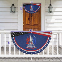 250 Years of Freedom Abraham Lincoln Patriotic Fan Flag US Fighter Jets Red White and Blue 1776 to 2026 Semiquincentennial