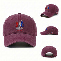 250 Years of Freedom Abraham Lincoln Patriotic Washed Cotton Baseball Cap US Fighter Jets Red White and Blue 1776 to 2026 Semiquincentennial