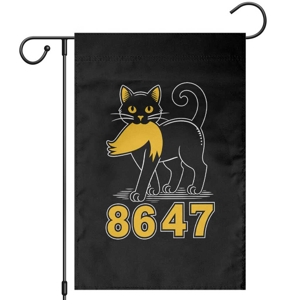 8647 Black Cat Golden Hair Prey Garden Flag Funny Coded Political Satire