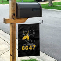 8647 Black Cat Golden Hair Prey Garden Flag Funny Coded Political Satire