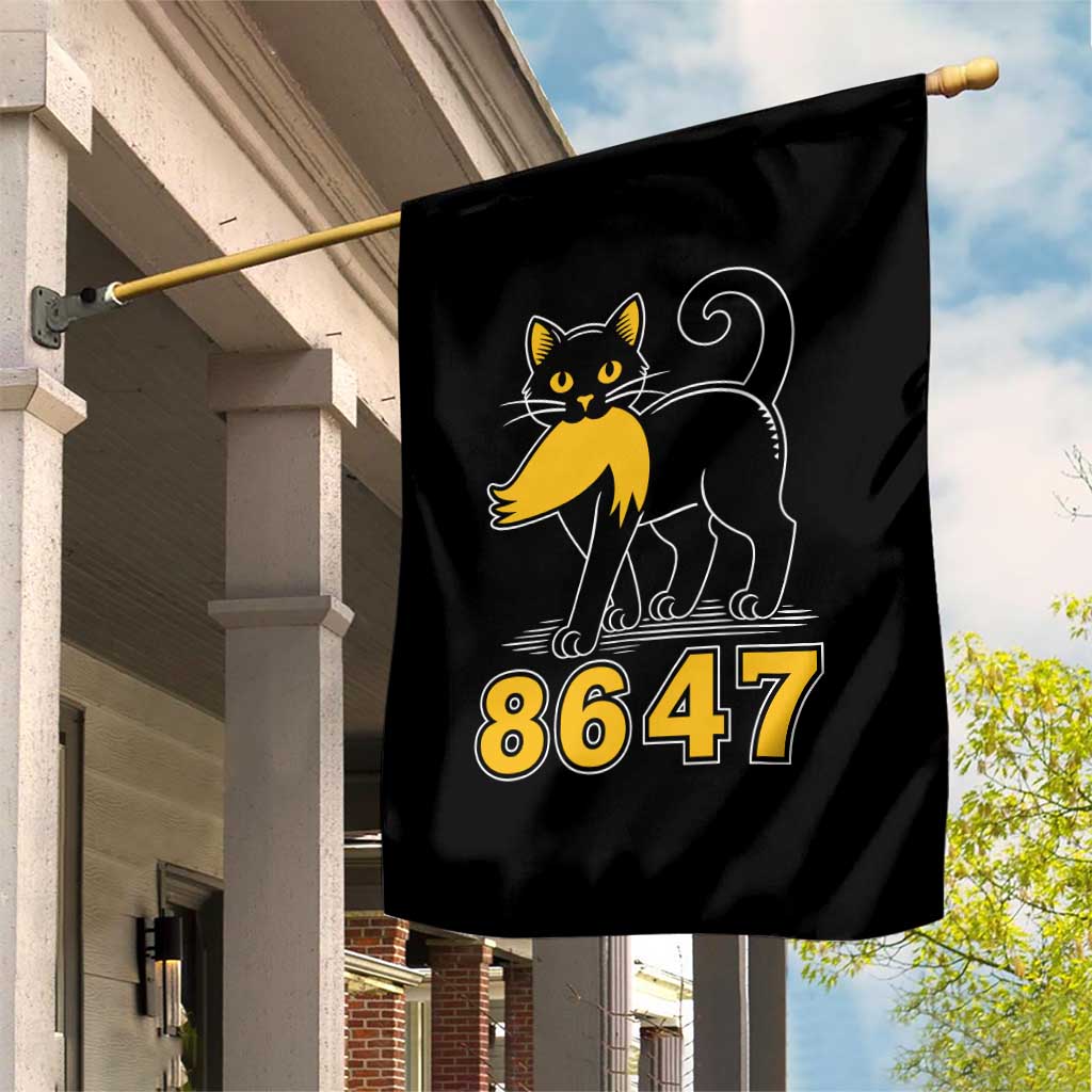 8647 Black Cat Golden Hair Prey Garden Flag Funny Coded Political Satire