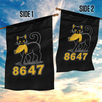 8647 Black Cat Golden Hair Prey Garden Flag Funny Coded Political Satire