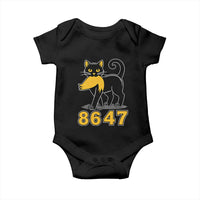 8647 Black Cat Golden Hair Prey Baby Onesie Funny Coded Political Satire