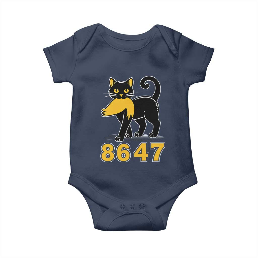 8647 Black Cat Golden Hair Prey Baby Onesie Funny Coded Political Satire