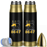 8647 Black Cat Golden Hair Prey Bullet Tumbler Funny Coded Political Satire