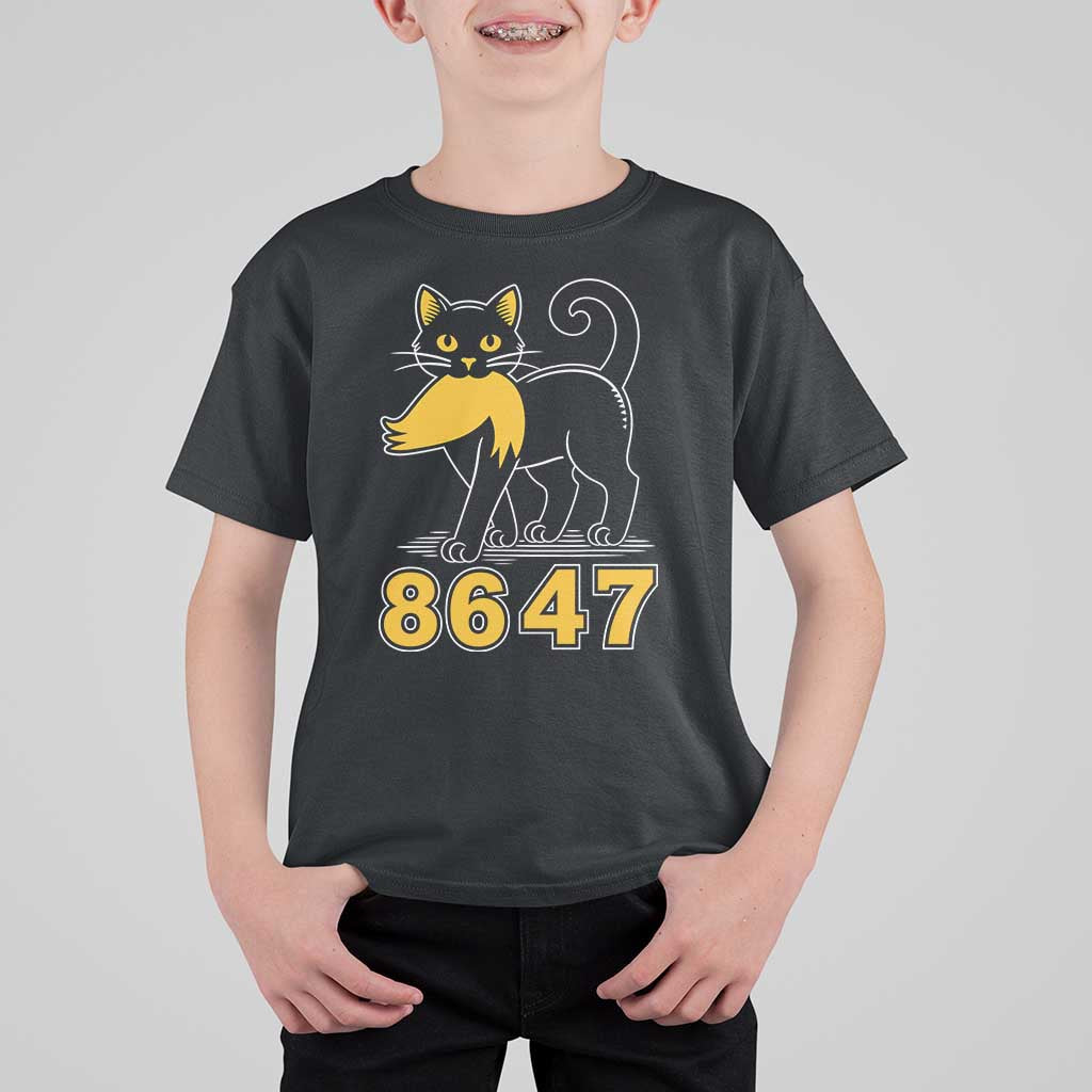 8647 Black Cat Golden Hair Prey T Shirt For Kid Funny Coded Political Satire