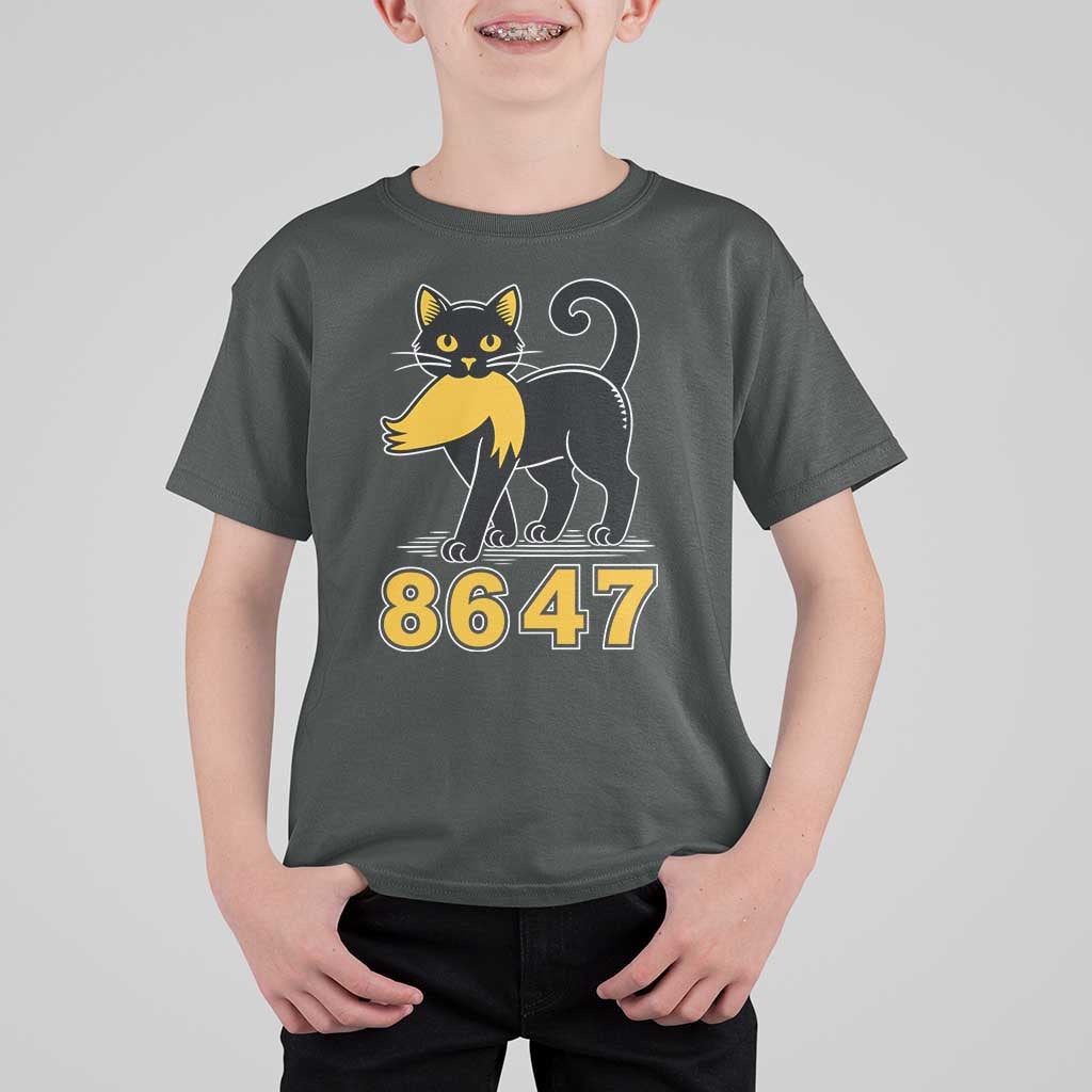 8647 Black Cat Golden Hair Prey T Shirt For Kid Funny Coded Political Satire