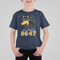 8647 Black Cat Golden Hair Prey T Shirt For Kid Funny Coded Political Satire