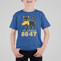 8647 Black Cat Golden Hair Prey T Shirt For Kid Funny Coded Political Satire