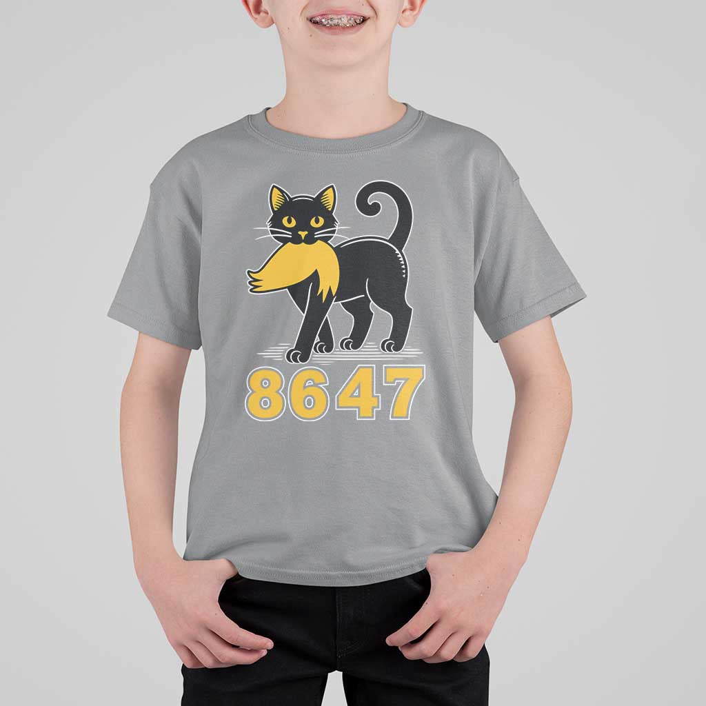 8647 Black Cat Golden Hair Prey T Shirt For Kid Funny Coded Political Satire