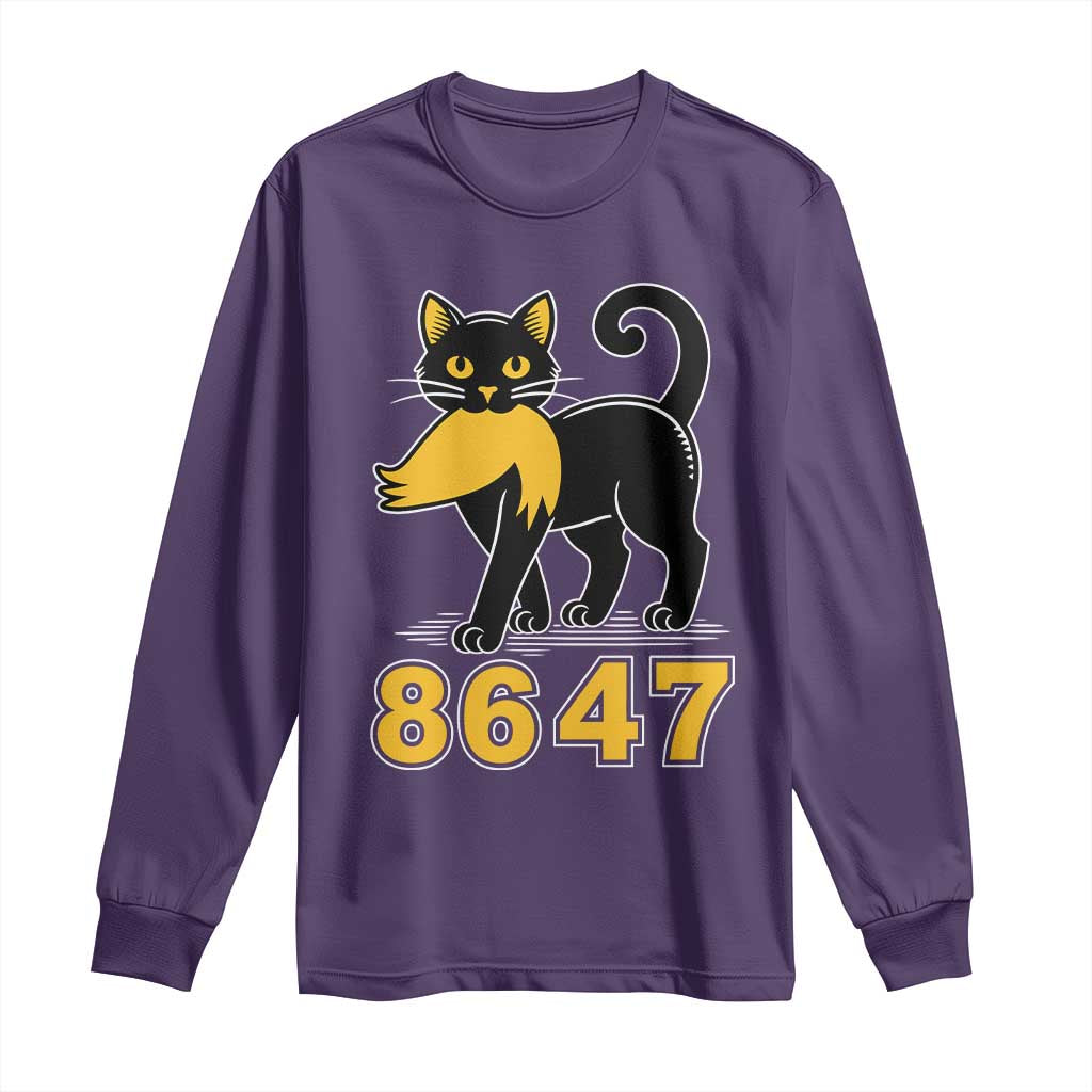 8647 Black Cat Golden Hair Prey Long Sleeve Shirt Funny Coded Political Satire