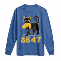 8647 Black Cat Golden Hair Prey Long Sleeve Shirt Funny Coded Political Satire