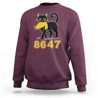 8647 Black Cat Golden Hair Prey Sweatshirt Funny Coded Political Satire