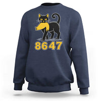 8647 Black Cat Golden Hair Prey Sweatshirt Funny Coded Political Satire