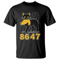 8647 Black Cat Golden Hair Prey T Shirt Funny Coded Political Satire