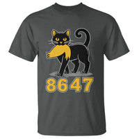 8647 Black Cat Golden Hair Prey T Shirt Funny Coded Political Satire