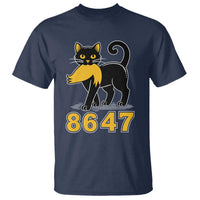 8647 Black Cat Golden Hair Prey T Shirt Funny Coded Political Satire