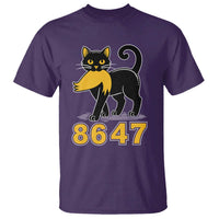 8647 Black Cat Golden Hair Prey T Shirt Funny Coded Political Satire