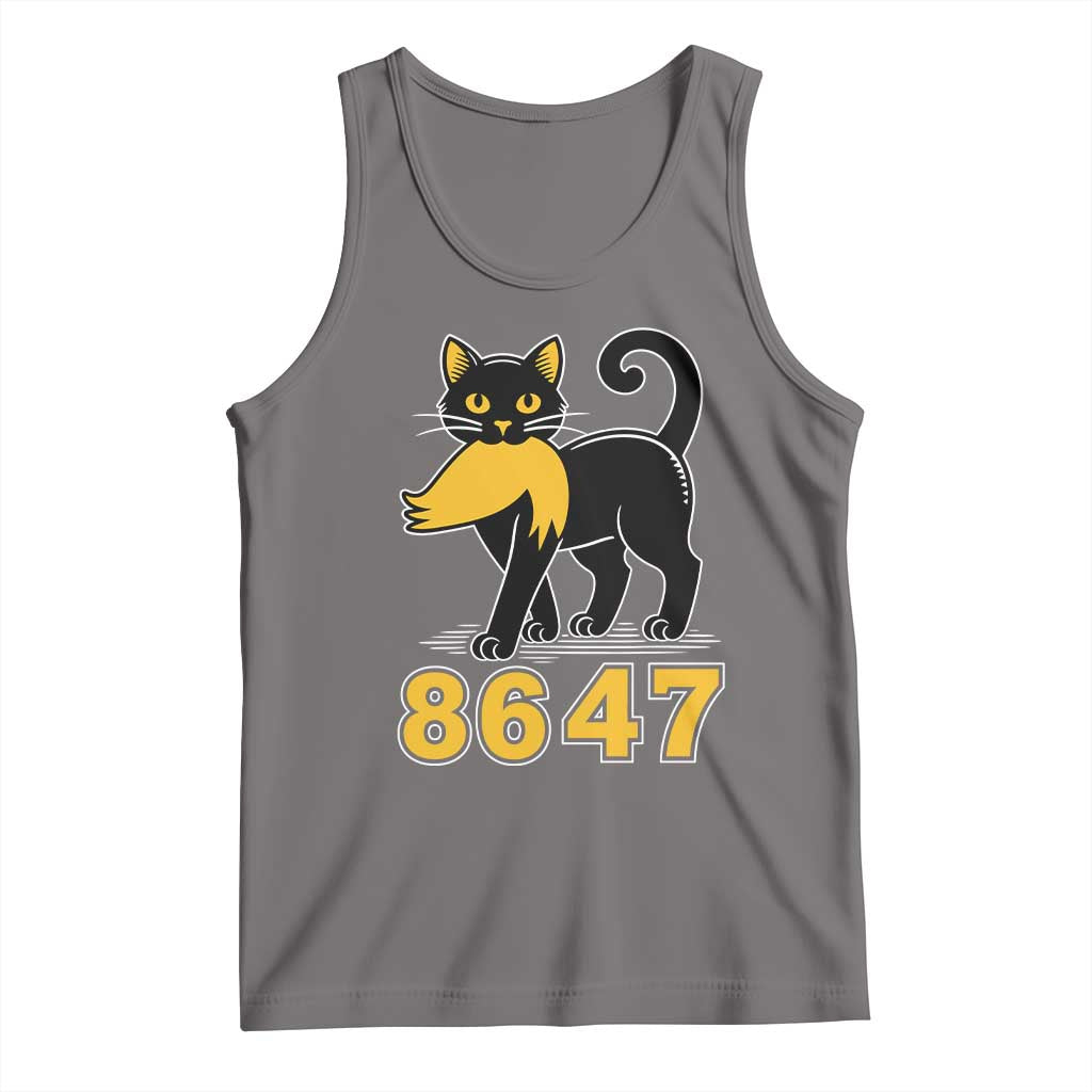 8647 Black Cat Golden Hair Prey Tank Top Funny Coded Political Satire