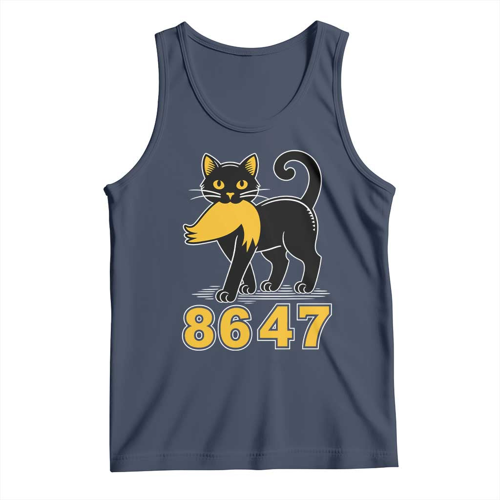 8647 Black Cat Golden Hair Prey Tank Top Funny Coded Political Satire