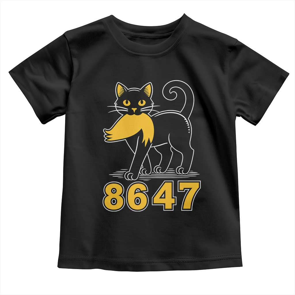 8647 Black Cat Golden Hair Prey Toddler T Shirt Funny Coded Political Satire