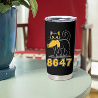 8647 Black Cat Golden Hair Prey Tumbler Cup Funny Coded Political Satire