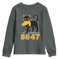 8647 Black Cat Golden Hair Prey Youth Sweatshirt Funny Coded Political Satire