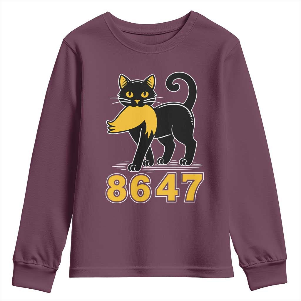 8647 Black Cat Golden Hair Prey Youth Sweatshirt Funny Coded Political Satire