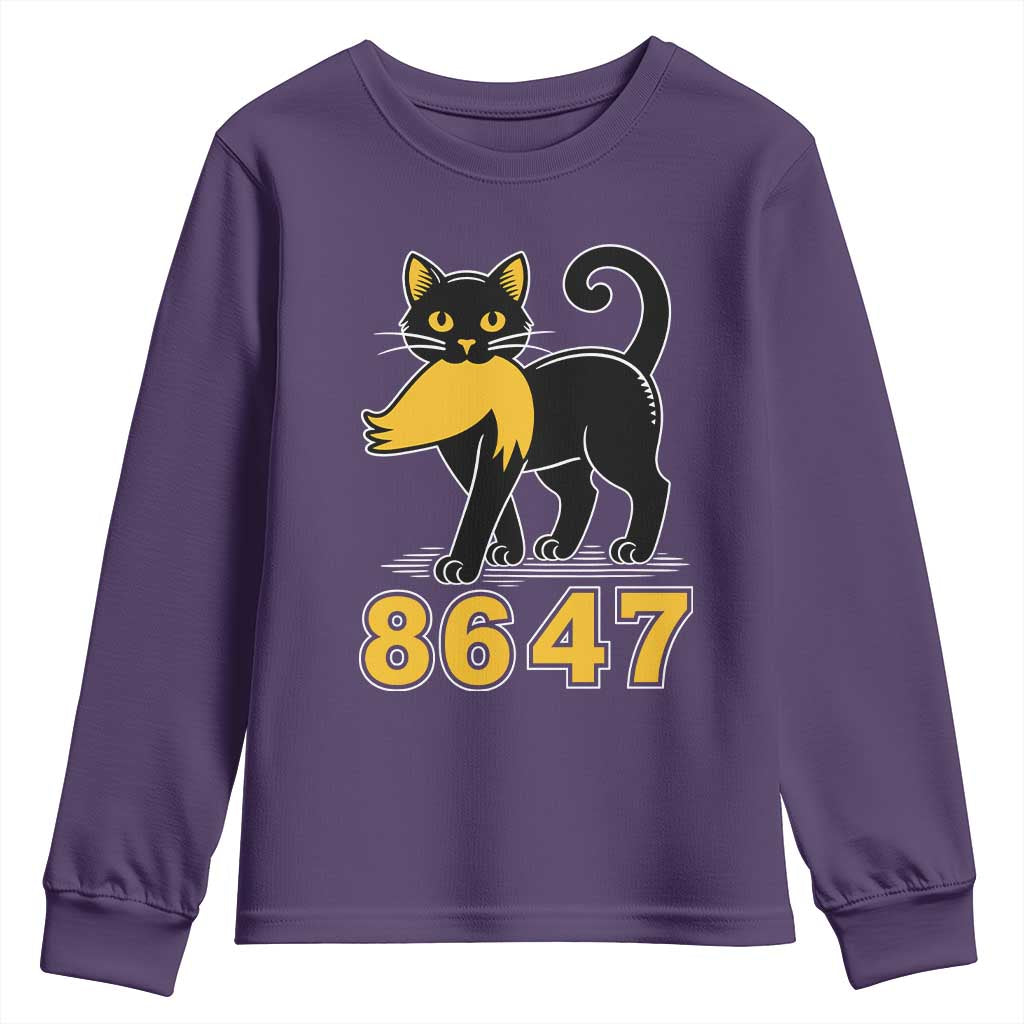 8647 Black Cat Golden Hair Prey Youth Sweatshirt Funny Coded Political Satire