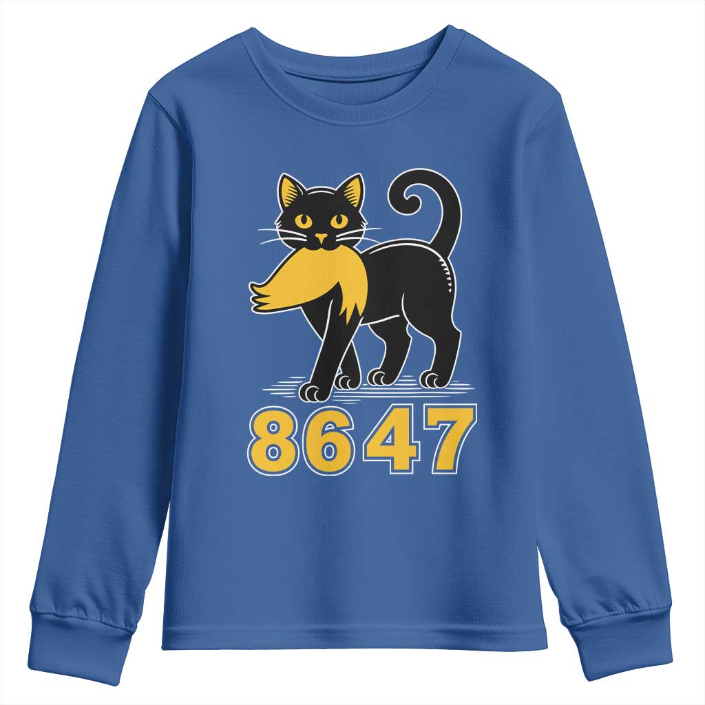 8647 Black Cat Golden Hair Prey Youth Sweatshirt Funny Coded Political Satire
