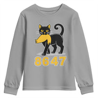 8647 Black Cat Golden Hair Prey Youth Sweatshirt Funny Coded Political Satire