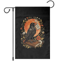 Is He Dead Yet Raven Drinking Coffee Garden Flag Vintage Book Political Dark Humor