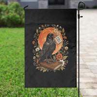 Is He Dead Yet Raven Drinking Coffee Garden Flag Vintage Book Political Dark Humor