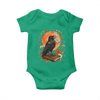 Is He Dead Yet Raven Drinking Coffee Baby Onesie Vintage Book Political Dark Humor