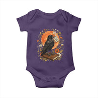Is He Dead Yet Raven Drinking Coffee Baby Onesie Vintage Book Political Dark Humor