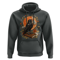 Is He Dead Yet Raven Drinking Coffee Hoodie Vintage Book Political Dark Humor