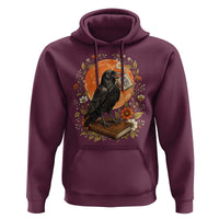 Is He Dead Yet Raven Drinking Coffee Hoodie Vintage Book Political Dark Humor