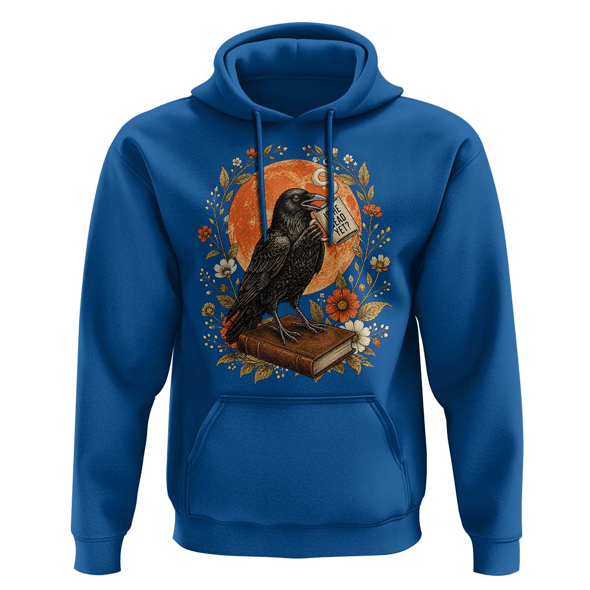 Is He Dead Yet Raven Drinking Coffee Hoodie Vintage Book Political Dark Humor