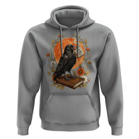 Is He Dead Yet Raven Drinking Coffee Hoodie Vintage Book Political Dark Humor