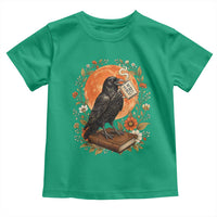 Is He Dead Yet Raven Drinking Coffee Toddler T Shirt Vintage Book Political Dark Humor