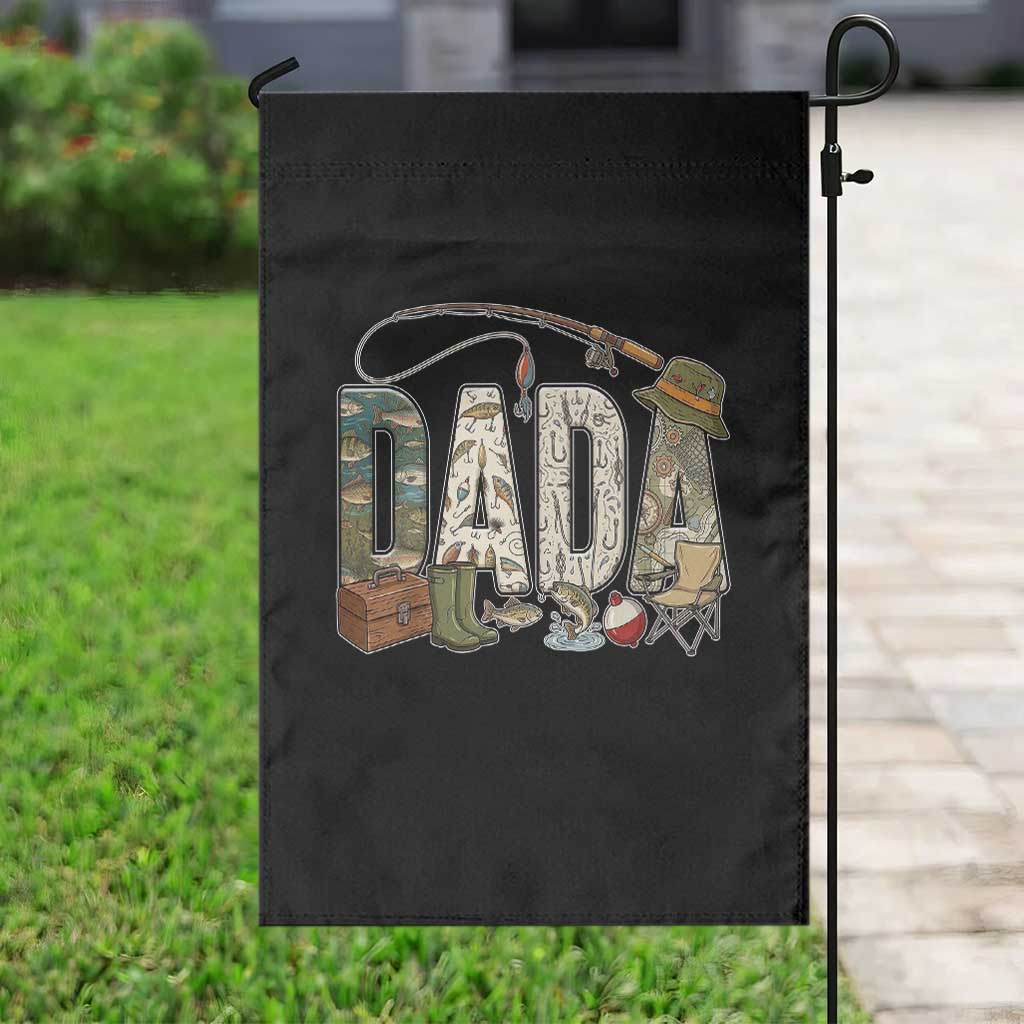 Best Fishing Dada Retro Vintage Outdoorsman Garden Flag Bass Angler Dad Fisherman Fathers Day Gift for Men