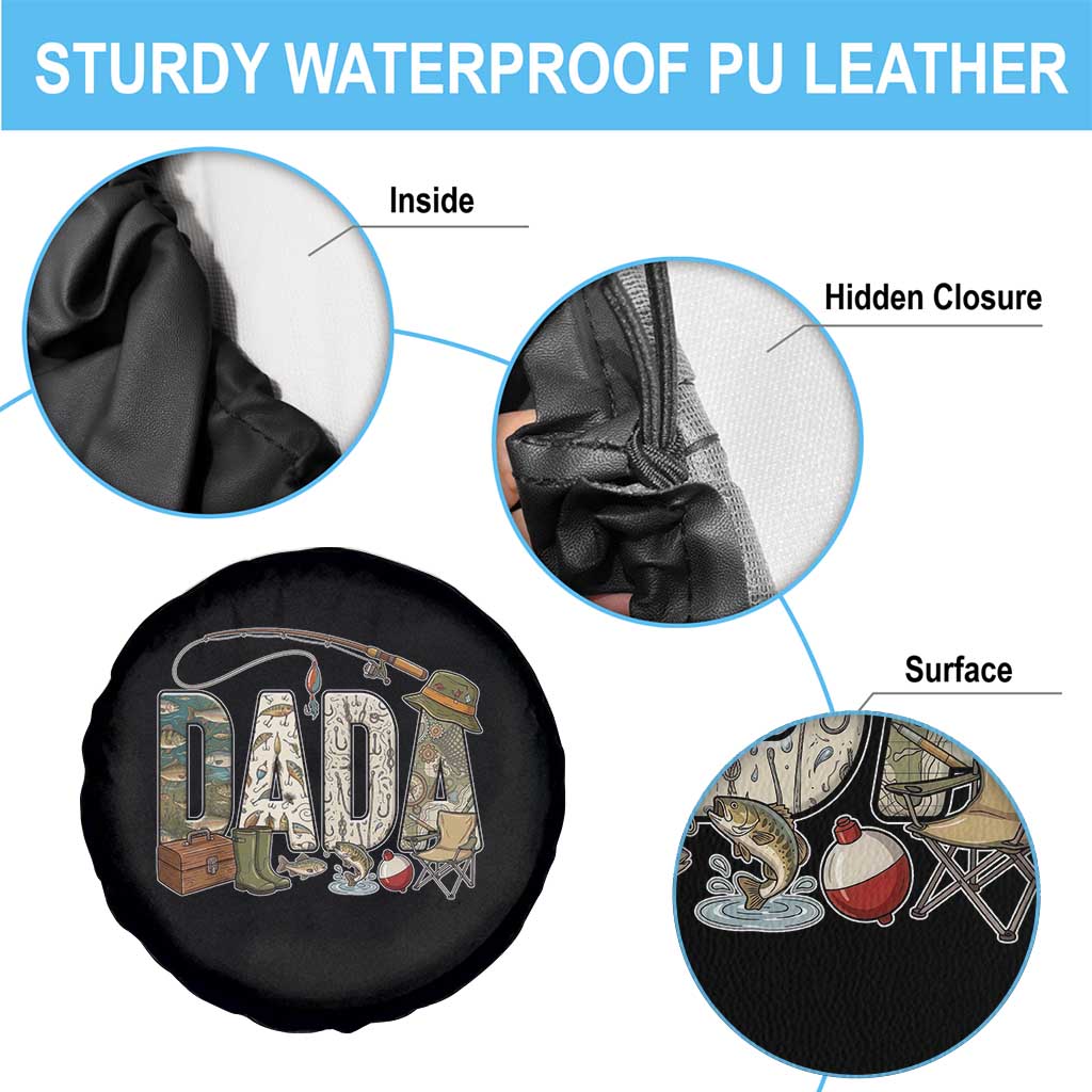 Best Fishing Dada Retro Vintage Outdoorsman Spare Tire Cover Bass Angler Dad Fisherman Fathers Day Gift for Men