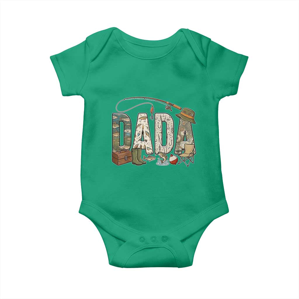 Best Fishing Dada Retro Vintage Outdoorsman Baby Onesie Bass Angler Dad Fisherman Fathers Day Gift for Men