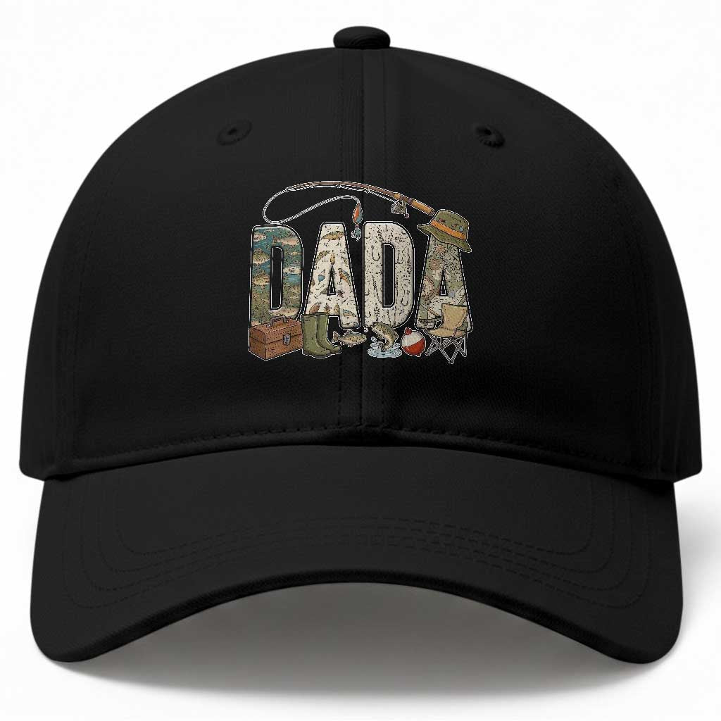 Best Fishing Dada Retro Vintage Outdoorsman Baseball Cap Bass Angler Dad Fisherman Fathers Day Gift for Men