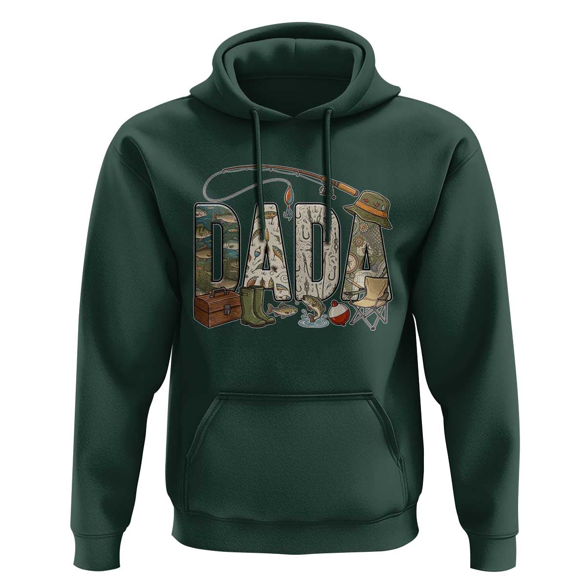 Best Fishing Dada Retro Vintage Outdoorsman Hoodie Bass Angler Dad Fisherman Fathers Day Gift for Men
