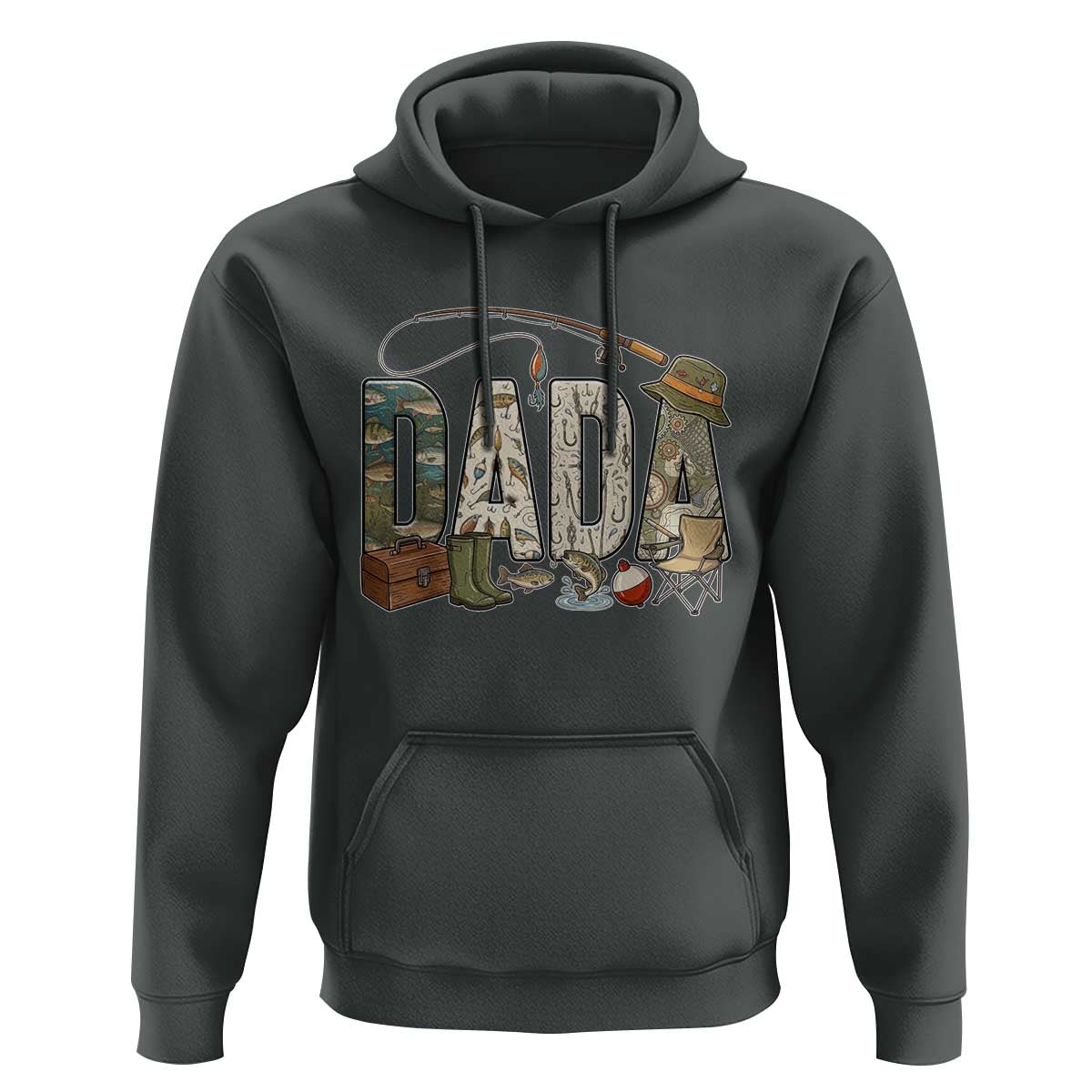 Best Fishing Dada Retro Vintage Outdoorsman Hoodie Bass Angler Dad Fisherman Fathers Day Gift for Men