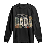 Best Fishing Dada Retro Vintage Outdoorsman Long Sleeve Shirt Bass Angler Dad Fisherman Fathers Day Gift for Men