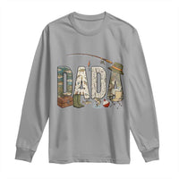 Best Fishing Dada Retro Vintage Outdoorsman Long Sleeve Shirt Bass Angler Dad Fisherman Fathers Day Gift for Men