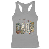 Best Fishing Dada Retro Vintage Outdoorsman Racerback Tank Top Bass Angler Dad Fisherman Fathers Day Gift for Men